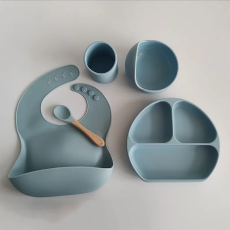 Ensemble d'alimentation en silicone pour enfants