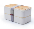 Boîte à déjeuner japonaise compatible micro-ondes avec motif grain de bois