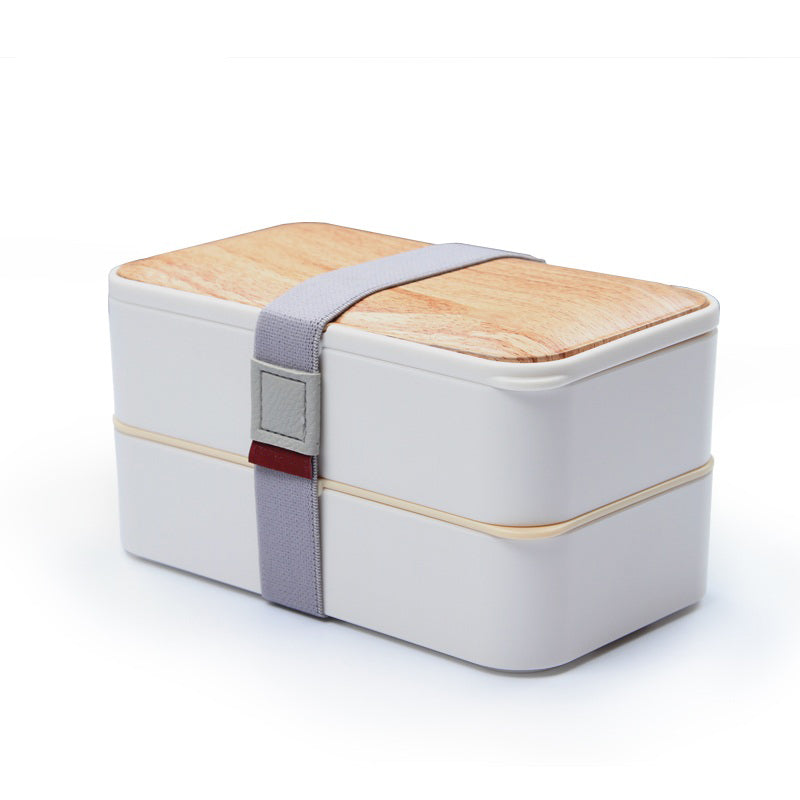 Boîte à déjeuner japonaise compatible micro-ondes avec motif grain de bois