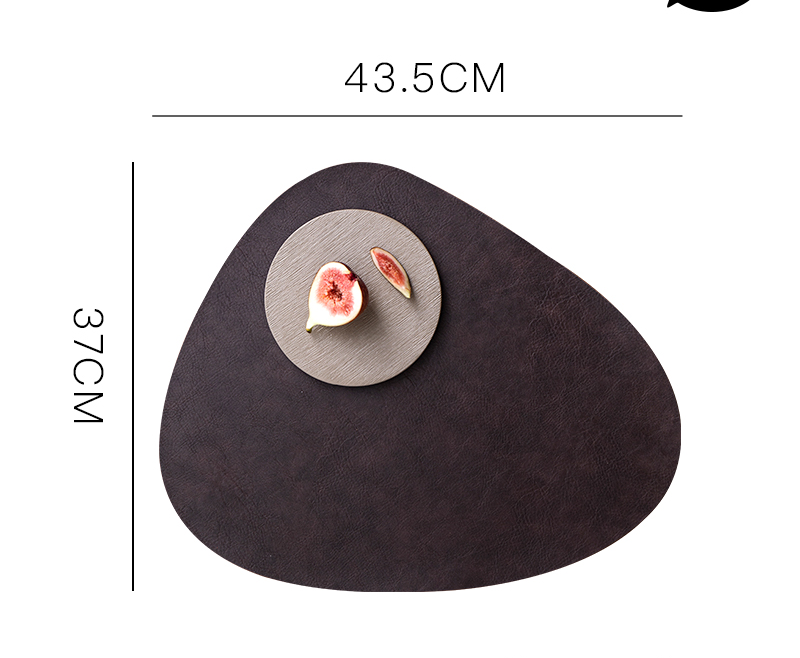 Set de table en cuir imperméable avec patin isolant thermique