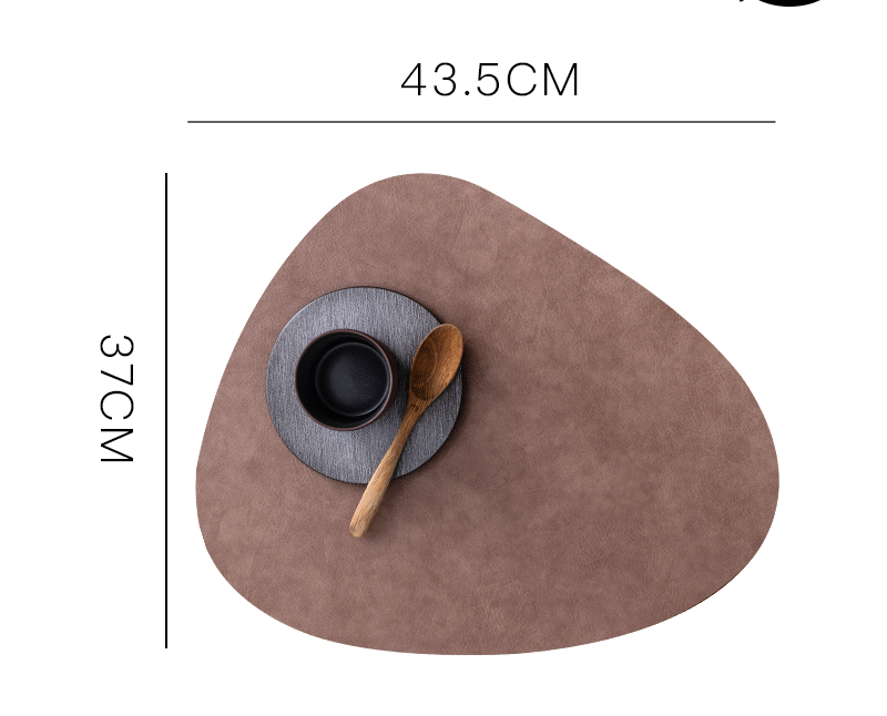 Set de table en cuir imperméable avec patin isolant thermique