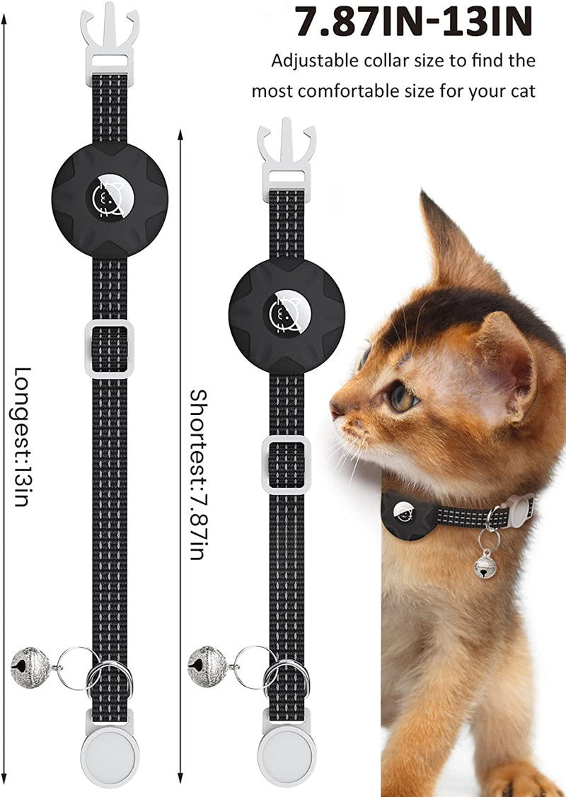 Traceur de collier pour chat Apple AirTag avec sac réfléchissant