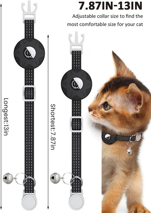 Traceur de collier pour chat Apple AirTag avec sac réfléchissant