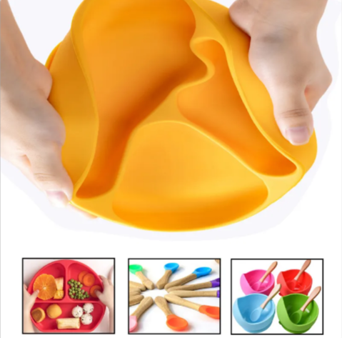 Ensemble d'alimentation en silicone pour enfants