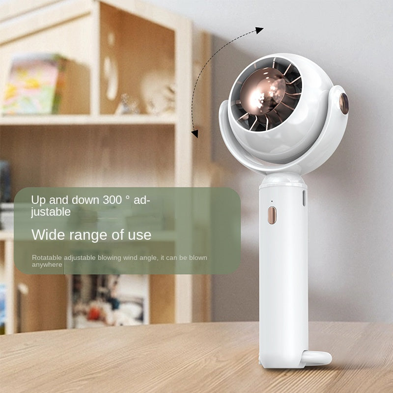 Mini ventilateur portable USB rechargeable avec base