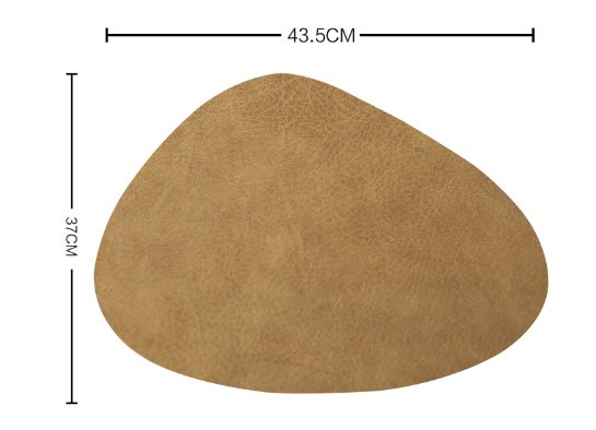 Set de table en cuir imperméable avec patin isolant thermique