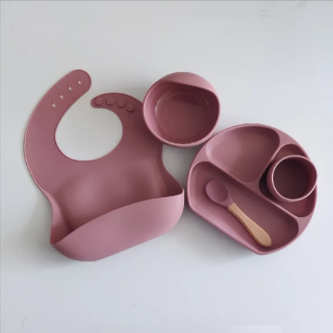 Ensemble d'alimentation en silicone pour enfants
