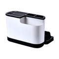 Integrated Kitchen Supplies Storage Rack with Knife Block