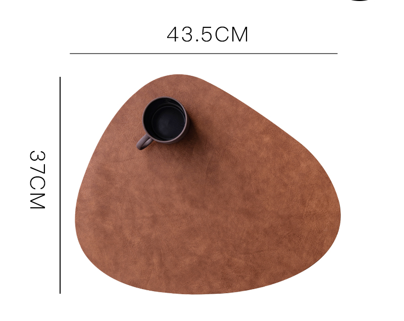 Set de table en cuir imperméable avec patin isolant thermique