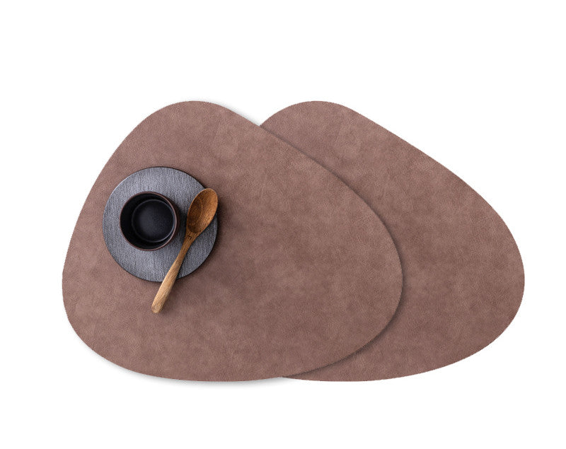 Set de table en cuir imperméable avec patin isolant thermique