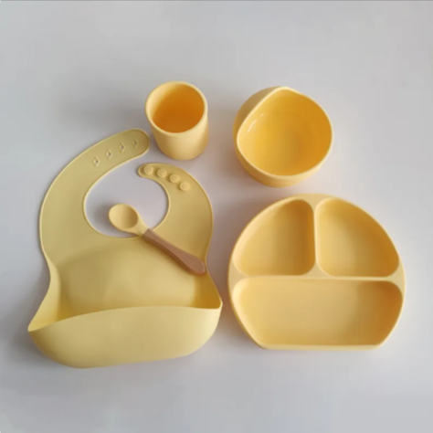 Ensemble d'alimentation en silicone pour enfants