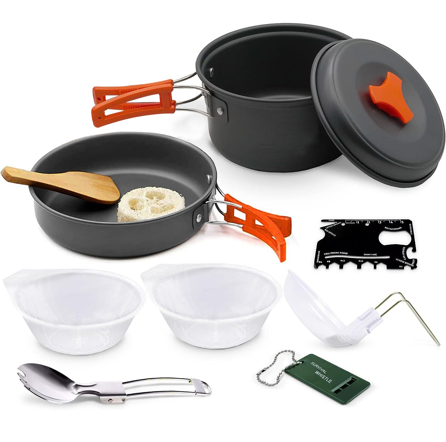 Ensemble de cuisson portable de camping avec réchaud