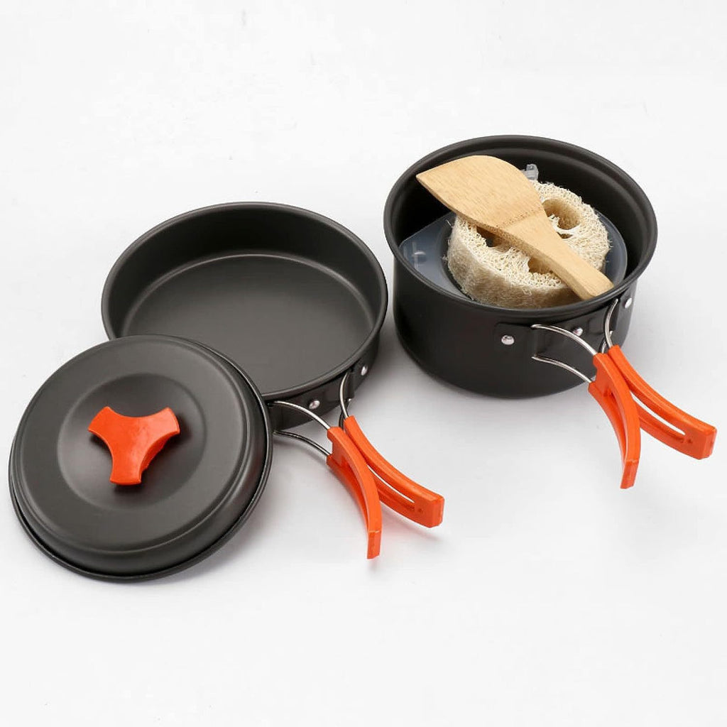 Ensemble de cuisson portable de camping avec réchaud